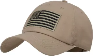 IIN American Flag Baseball Cap for Men Women Low Profile USA Army Tactical Operator Military Plain Dad Hat