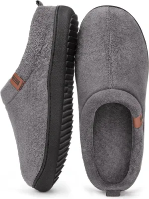 MERRIMAC Men's Slip on Slippers Comfy Memory Foam Non Slip Indoor House Shoes